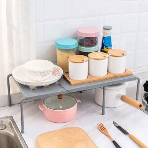 주방 개폐식 선반, 찬장 접시 주방용품 조미료 보관 양념