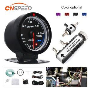 CNSPEED 신차 60mm 부스트 게이지 - 조정 가능한 자동 부스트 컨트롤러 키트가있는 1-2 바 자동차 렌 1-30 PSI