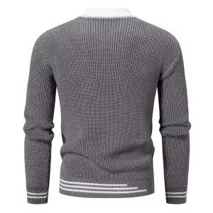 쉬헐크 남자 남사친 니트 캐주얼 터틀넥 스웨터 반 폴라 배색 상의 충격 KKE1