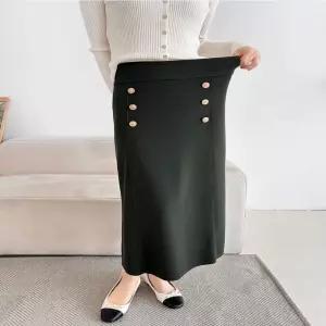 여자 3컬러 모던룩 캐주얼 정장 롱스커트 H라인 치마