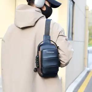 쉬헐크 남친 남성용 캐주얼 가죽 숄더백 가방 겸 크로스백 오토바이 KKE5