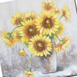 돈을 부르는화분B 아크릴 집들이선물용 풍수인테리어 개업선물 액자 유화 그림 거실 해바라기 EW9CA5EF