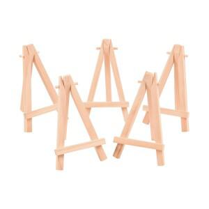 5pcs 미니 나무 이젤 스탠드 웨딩 테이블 장소 카드 홀더 이름 디스플레이 장식