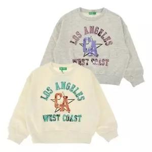 베네통키즈 3J68C10NX-여아 스팽글 맨투맨