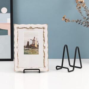 6인치 금속 접시 스탠드 이젤 프레임, 사진, 기록, 테이블, 파티, 책상, 그릇, 플래터, 간판, 가정용 홀더