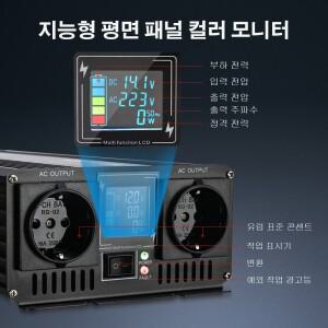RDDSPON 순수 사인파 인버터 4000W 이중 EU 소켓 DC 12V 17V 24V 48V AC 220V 60Hz 전압 변환기
