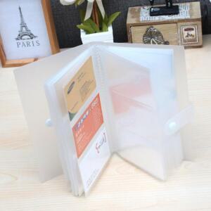 [2개구성] HWA 반투명 대용량 카드 명합집 240장 베이직 명함집 AEWC15315