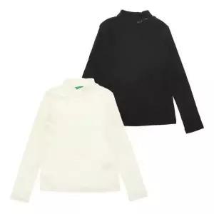 베네통키즈 QATS21561-골지 목폴라 티셔츠