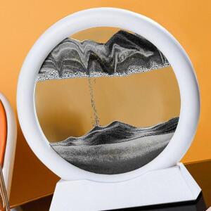 [2개구성] 시계 오브제 원형 때리기 슬로우 샌드 아트 액자 그림 모래 움직이는 인테리어 멍 EWD2B320