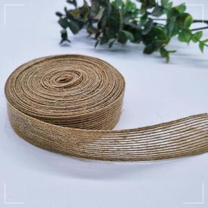 [2개구성] 올댓팩토리 2.5cm 선물 포장 재료 리본 공예 황 끈 마 QWB66152