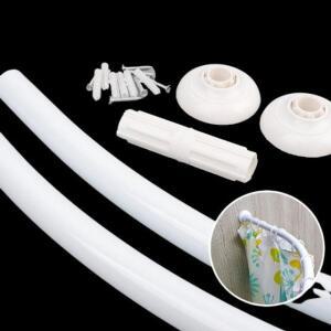 [2개구성] 160cm 형 곡선 욕실 가림막 cm 생활 용품 샤워 커브 커튼 목욕 봉 AWC3A4B4