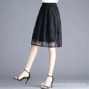 스파이더맨 스커트 여친 여름 숏 루즈핏 꽃봉오리 레이스 슬림핏 아일릿 벌룬 OPH1