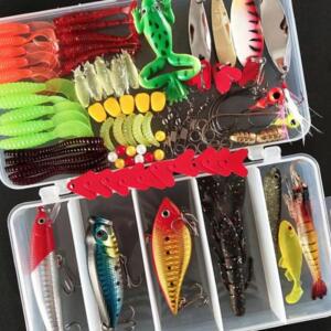 [2개구성] 암산코리아 입문용 배스 웜바늘 루어 낚시 세트 AEW1BF054