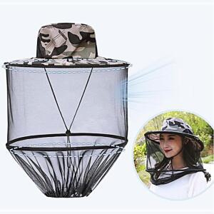 [2개구성] 잔솔 여름 스트랩 썬캡 태양 버킷햇 모자 양봉 망 초 방충 벌 낚시 모기 LWF50DA9
