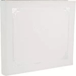 파이오니어 사진 앨범 12인치 x 3링 바느질 이탈리안 커버 스크랩북 바인더 화이트