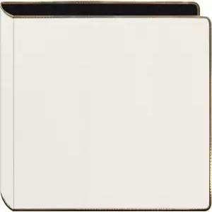 파이오니어 사진 앨범 12 x12 골드 파이프 가장자리 바느질 3링 바인더 스크랩북 화이트