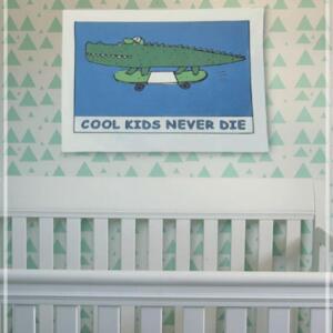 [2개구성] 그림 인테리어 패브릭 아기악어 액자 S 테피스트리 가림천 FLWE52825