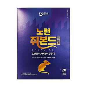 [2개구성] 노런 A 20매입 끈끈이 518015 덫 함정 약 트랩 쥐 잡기 AWAD532B