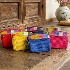 전통 색동미니파우치 명절 세뱃돈 용돈지갑 동전지갑 전통 소품