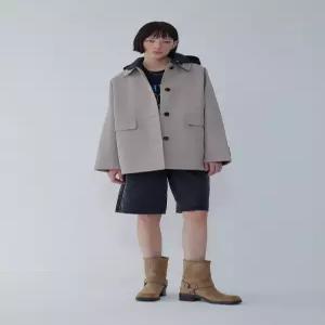 VOV보브 패딩 후드 본딩 하프 자켓7156110003