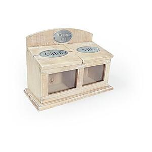 [2개구성] TEA 박스 2구 우드 수납 빈티지 함 FAW511516