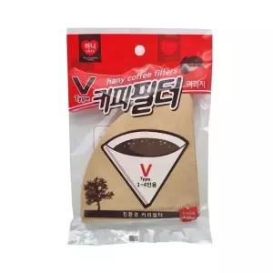 [하프클럽/브이와이]V타입 커피필터 핸드드립 여과지 40매 1인~4인용