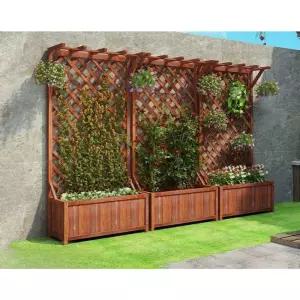 테라스 가림막 원목 발코니 난간 목재 울타리 담장 휀스