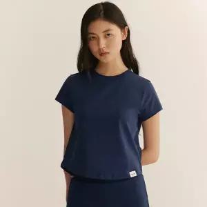 마리끌레르 marieclaire 캡슐 클래식 라벨 슬림 반팔 티셔츠MAG20MNY