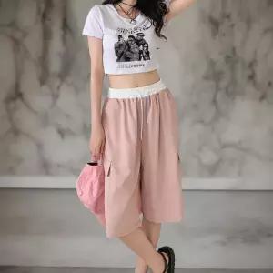 [다잇템]여성 스포티 건빵 하프팬츠 콘트라스트 여름용 (36386072A)