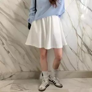 [다잇템]여자 후레아 중간 고무줄 하프팬츠 팬츠 (31622784A)