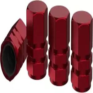 타이어 밸브 스템 캡 - 4팩 양극 산화 알루미늄 내식성 자동차 트럭 오토바이 SUV 및 자전거 범용 헥사곤