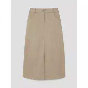 에잇세컨즈 앞트임 H라인 스커트 베이지 415957