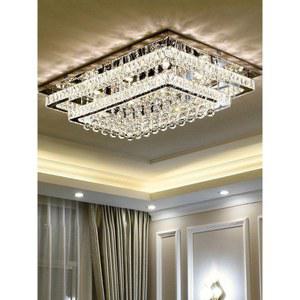 사각형 led 크리스탈 190w 천장 실버 무한 120x80cm 샹들리에