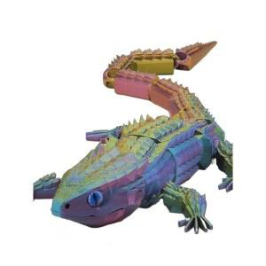 도마뱀 인형 3D 나무 이구아나 컬러