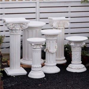 신전기둥 로마 그리스 소품 마당 펜션 석고 받침대 결혼식 조각상 정원 조형물