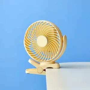 _ ON 안전하고 360도 회전이 자유로운 3 IN1 무선 집게형 선풍기_버터옐로우