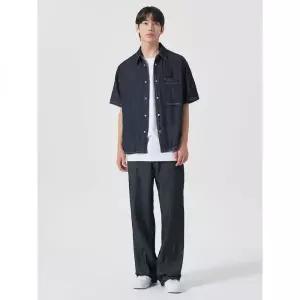 에잇세컨즈 린넨라이크 데님 팬츠 네이비 424421LPAR 418533