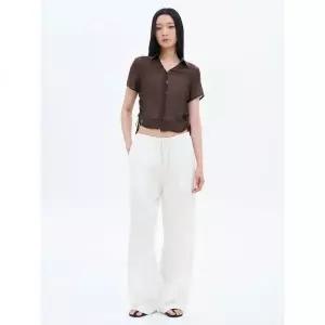 에잇세컨즈 리넨 혼방 롱팬츠 화이트 418563