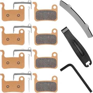 4쌍의 소결 금속 자전거 브레이크 패드 시마노 Deore XT SLX 혼 알파인 세인트 LX M596 M595 XTR M975 M966