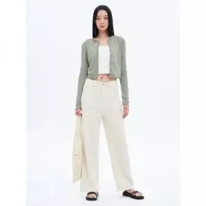 에잇세컨즈 세미와이드 리넨팬츠 베이지 416630