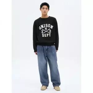 에잇세컨즈 연청 워싱 투턱 와이드 데님 팬츠 스카이 블루 418613