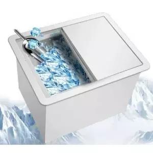 얼음 보관통 스빈 대용량 스테인레스 카페 저장고 보냉 스텐