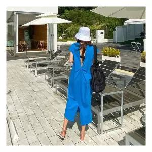 비바럽 / 백트임 휴양지 바캉스 반팔 롱원피스 OP18734F 3129447