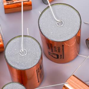 2pcs Tianji MKP 시리즈 금속화 폴리프로필렌 극성 오디오 Hi-Fi 커패시터 라인 Ag-Cu ±3%