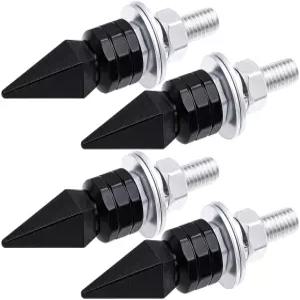 MEAJU 4PCS 스파이크 번호판 나사 - 방지 패스너 키트 자동차 트럭 오토바이에 범용 장착 스테인리스 스틸