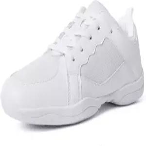 여성용 CADIDL 치어슈즈 화이트 치어리딩 운동화 여자 플랫 테니스 워킹 스니커즈