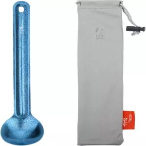 TiTo 티타늄 롱핸들 스팍 및 스푼 초경량 포터블 플랫웨어 야외 캠핑 배낭 여행용 피크닉 식기 (브라이트