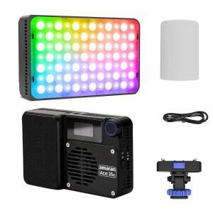 아마란 에이스 25c RGB 비디오 라이트, 25W 온 카메라 포켓 라이트 CCT 2300k-10000k, 5,908럭스 @ 0.5m 조명, 충전식 배터리 및 PD 충전( ) 포함