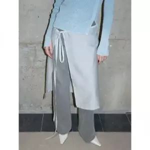 에잇세컨즈 레이어드 시스루 스커트 라이트 그레이 420879