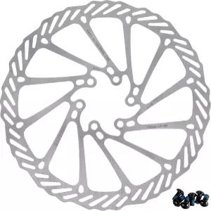 블루스타즈 180mm 디스크 브레이크 로터 스테인리스 스틸 바이크 로터(볼트 6개 포함) - 로드 산악 자전거
